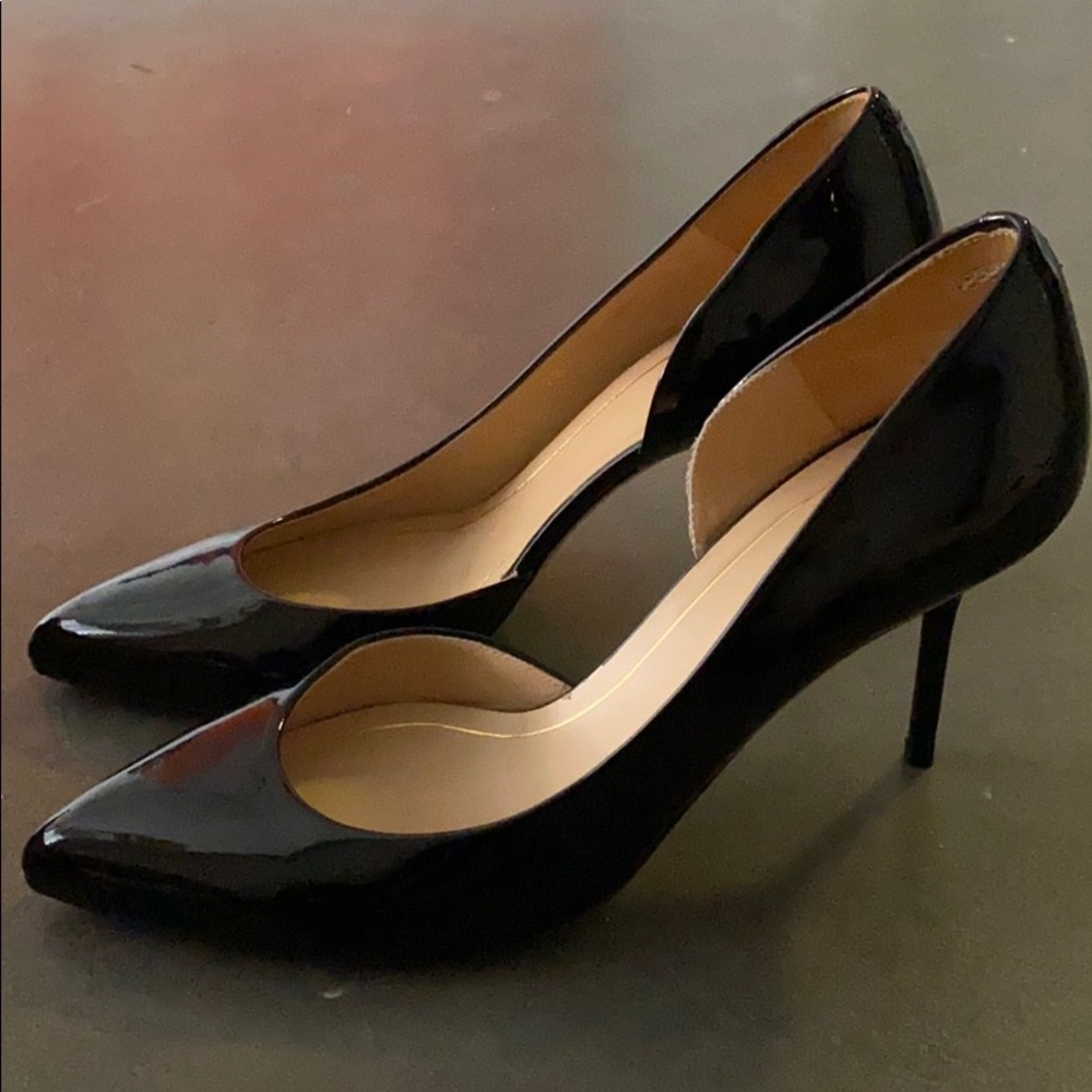 Gucci black patent stilettos